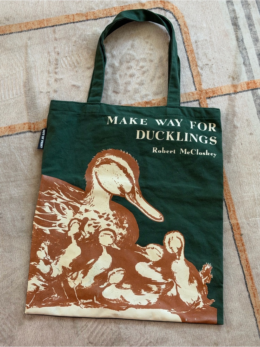 Make Way For Ducklings Tote Bag by Out of Print NWOT